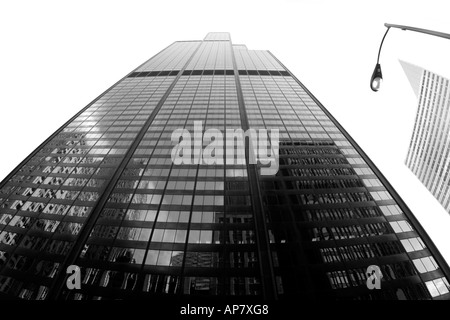 Sears Tower Chicago Illinois Sears Tower Chicago Downtown Chicago architecture bâtiment gratte gratte-ciel ultra perspective Banque D'Images