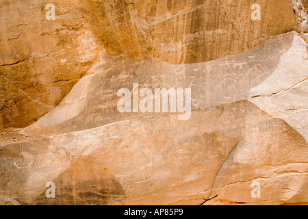 L'art rupestre, Karkhur Talh, Uweinat, Egypte Banque D'Images