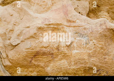 L'art rupestre, Karkhur Talh, Uweinat, Egypte Banque D'Images