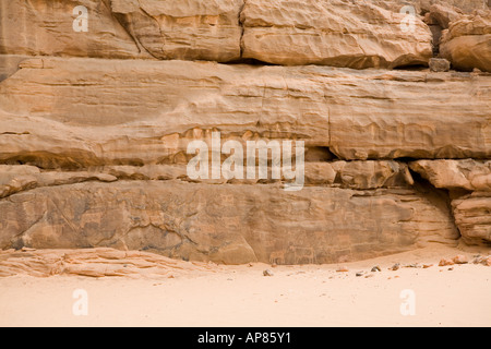 L'art rupestre, Karkhur Talh, Uweinat, Egypte Banque D'Images