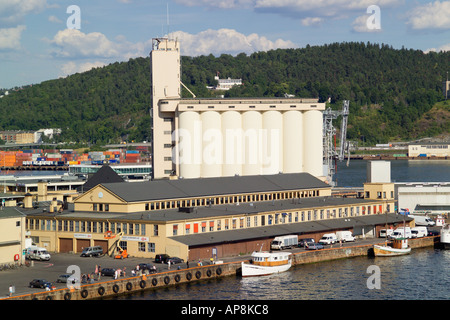 Autour de l'industrie le port Oslo Norvège Banque D'Images