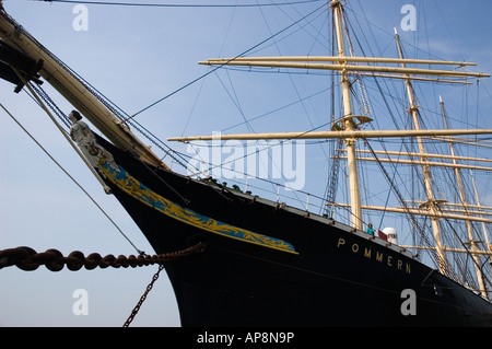Le bateau musée Pommern à Mariehamn Harbour Banque D'Images