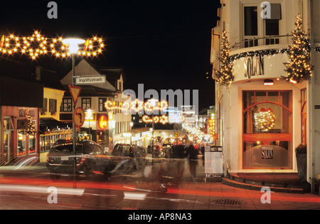 Pendant la période de Noël de la ville de Reykjavik Banque D'Images