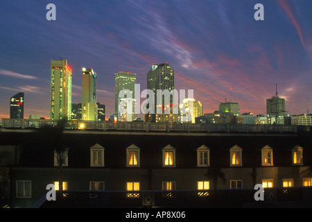 USA New Orleans Louisiane Skyline at Dusk du Quartier Français Banque D'Images