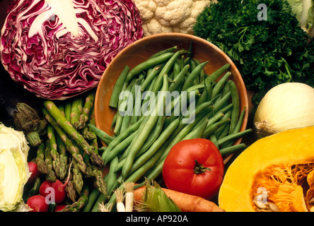 High angle view of fresh vegetables Banque D'Images