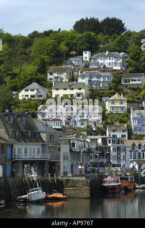 Maisons et le port de West Looe Cornwall en Angleterre Banque D'Images