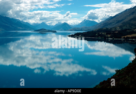 Le Lac Wakatipu Pig Island près de Glenorchy ile sud Nouvelle Zelande Banque D'Images