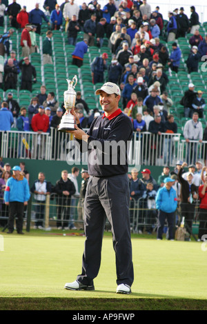 Golfeur professionnel irlandais Padraig Harrington gagnante en 2007 du British Open Golf Championship Carnoustie Écosse Banque D'Images