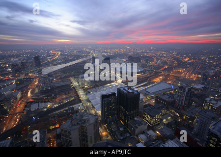 Nuit à Melbourne Observation Deck Rialto Tower Banque D'Images