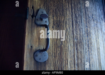 Poignée de porte ancienne porte Banque D'Images