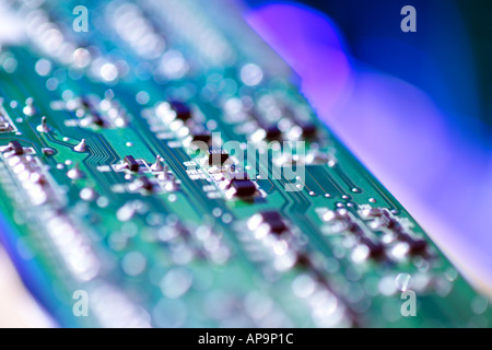 Carte de circuits de télécommunications, Close up Banque D'Images