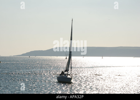 Les location sur l'approche du port de Plymouth Sound Banque D'Images