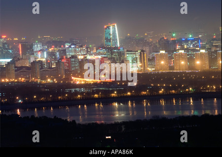 Vue panoramique sur la ville de de Zhongguancun Beijing Chine parfumé Hills Park Banque D'Images