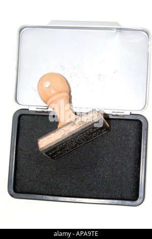 Tampon encreur et de tampon en caoutchouc Banque D'Images