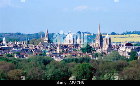 Le Dreaming Spires d'Oxford de Boars Hill Banque D'Images