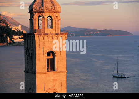 Bell Tower Dubrovnik Croatie Banque D'Images