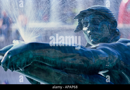 Fontaine Muses Trafalgar Square Londres West End Europe Royaume-Uni Banque D'Images