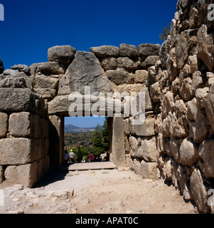 Lion Gate Mycènes Péloponnèse Grèce Hellas Banque D'Images