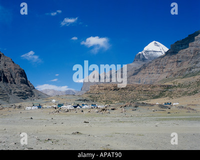 Le Kora extérieur Mont Kailash Tibet de l'Asie Banque D'Images