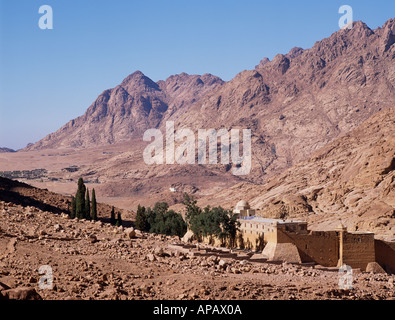 Saint Katherines monastère désert du Sinaï Egypte Afrique du Nord Banque D'Images