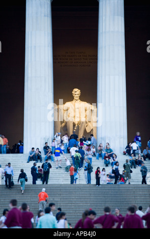 Le Lincoln Memorial Washington DC USA Banque D'Images