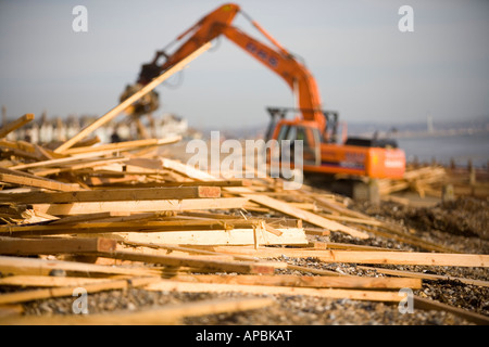 Jeu de plage bois Worthing West Sussex England UK Banque D'Images