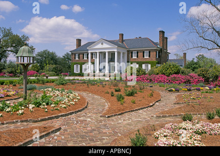 Une vue sur le jardins azeala à Boone Hall Plantation une grande plantation dans le quartier historique de Charleston Banque D'Images