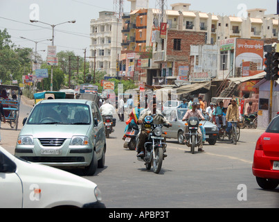 Le trafic important à New Delhi, Inde Banque D'Images