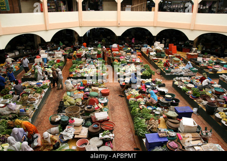 Le hall principal du Marché Central, Kota Bharu, Malaisie Banque D'Images