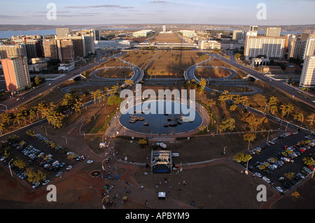 Vue depuis la tour de télévision de Brasilia, Brésil Banque D'Images