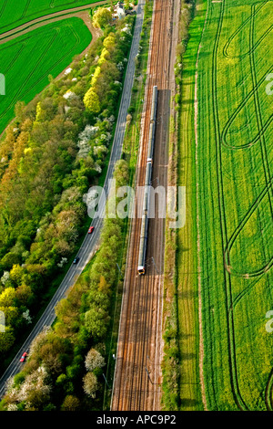 Ce train électrique circule entre Kings Cross et Peterborough. Le Cambridgeshire. Banque D'Images