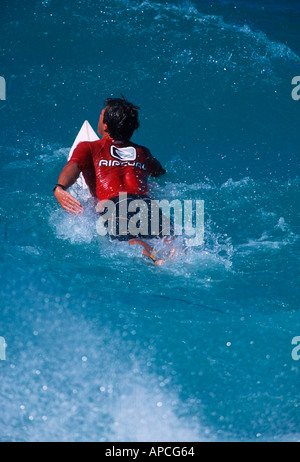 Cory Lopez-nous participe à la Rip Curl Cup Sunset Beach Hawaii Décembre 2001 Banque D'Images