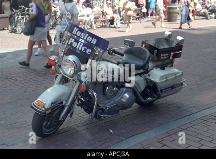 Une moto de la Police de Boston Banque D'Images