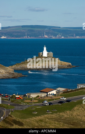 Le phare de Mumbles près de Swansea, Pays de Galles, Royaume-Uni. Banque D'Images
