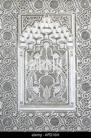 En stuc du Bey's appartements privés dans le Musée du Bardo Banque D'Images