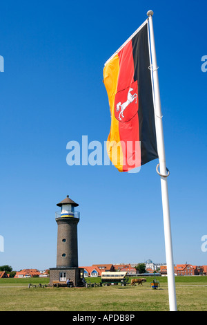 Phare, Juist, les Frisons de l'Est, Allemagne Banque D'Images