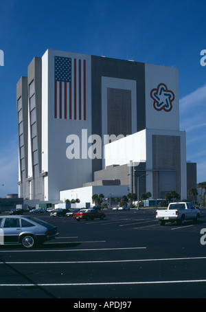 Bâtiment d'assemblage de véhicules, John F Kennedy Space Center, Cap Canaveral, Floride, 1974. Banque D'Images