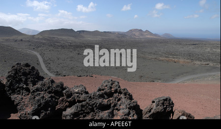 Le Parc National de Timanfaya en Lazarote Banque D'Images