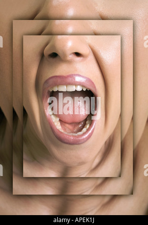 femme crier Banque D'Images