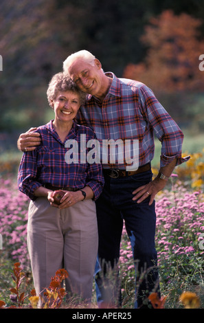 Portrait couple retraités Banque D'Images
