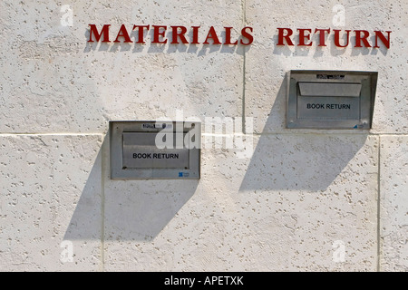 Documents de bibliothèque américaine chute de retour Banque D'Images