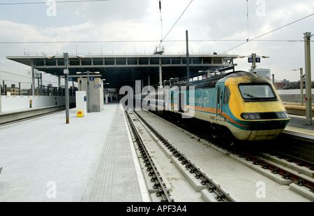 La nouvelle intérimaire St Pancras Gare à Londres une partie de la liaison ferroviaire de canal Banque D'Images