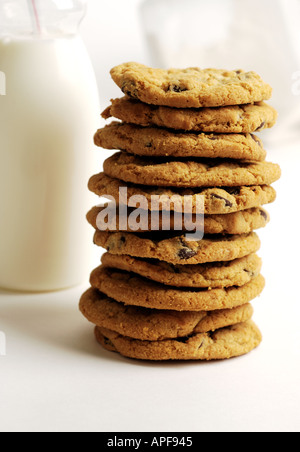 Cookies aux pépites de chocolat et de lait Banque D'Images