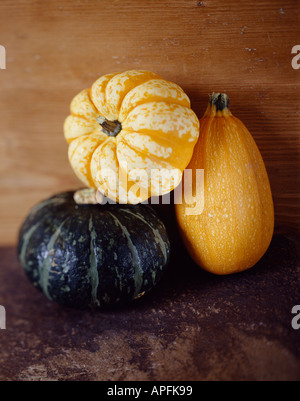 Sélection de citrouilles et courges Banque D'Images