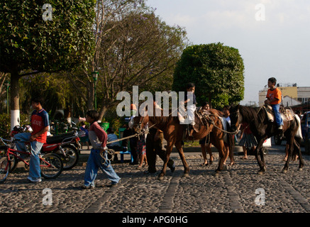 Près de Central Park d'Antigua Guatemala 2005 Banque D'Images