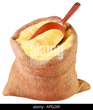 Sac DE MAÏS JAUNE CUT OUT Banque D'Images