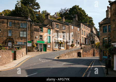 Le CENTRE-VILLE DE HOLMFIRTH YORKSHIRE ANGLETERRE Banque D'Images