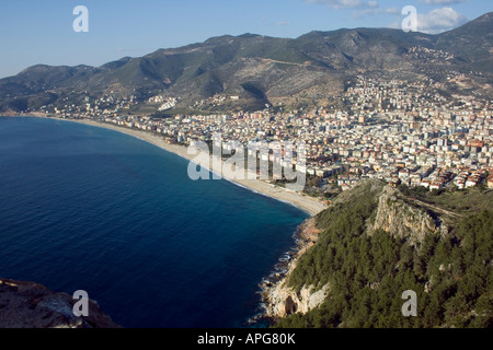 La plage Kleopatra à Alanya Banque D'Images