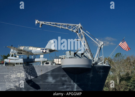 Kingfisher d'hydravion à USS North Carolina Wilmington en Caroline du Nord USA Banque D'Images