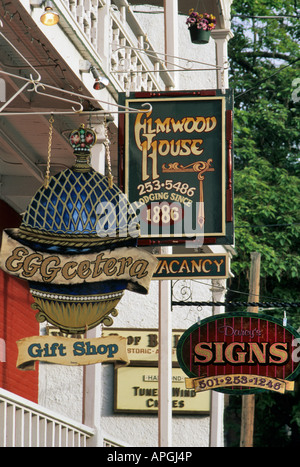 Signes magasin Eureka Springs Arkansas USA Banque D'Images